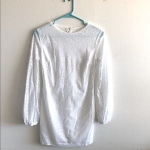 White sequin dress